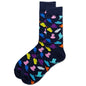 Fashion Unisex Hip Hop Mens Happy Socks Autumn with Fruits and Cartoon Picture Cool Socks Combed Cotton for Lovers Meias 404
