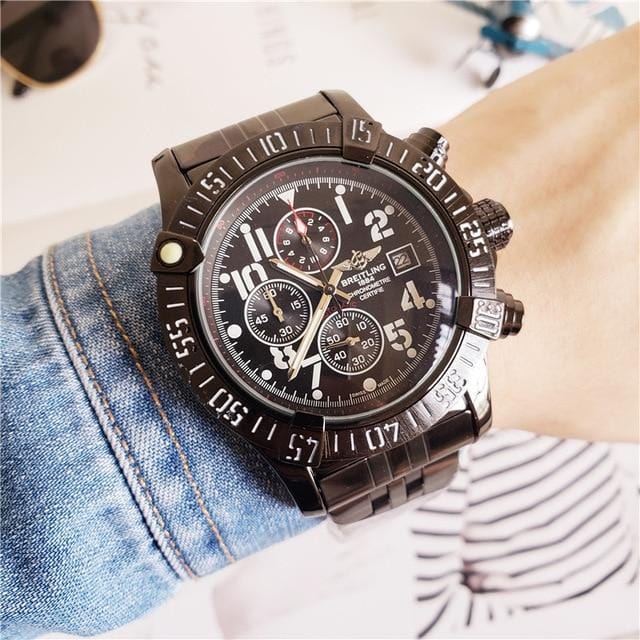 NEW Breitling Luxury Brand Mechanical Wristwatch Mens Watches Quartz Watch with Stainless Steel Strap relojes hombre automatic