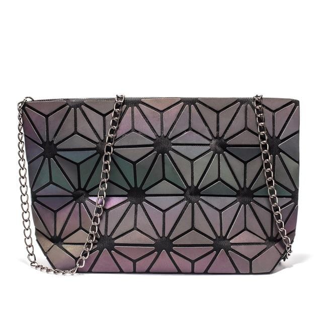 Fashion Small Chain Handbags Bag Women Luminous Geometry Shoulder Bags For Female Plain Folding Messenger Bags Clutch sac bolso