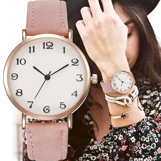 2020 Style Fashion Women's Luxury Leather Band Analog Quartz WristWatch Golden Ladies Watch Women Dress Reloj Mujer Black Clock
