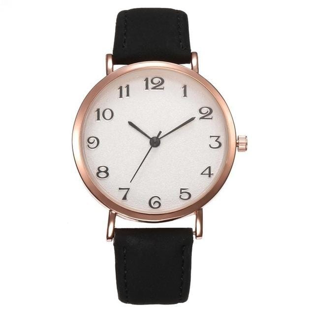 2020 Style Fashion Women's Luxury Leather Band Analog Quartz WristWatch Golden Ladies Watch Women Dress Reloj Mujer Black Clock