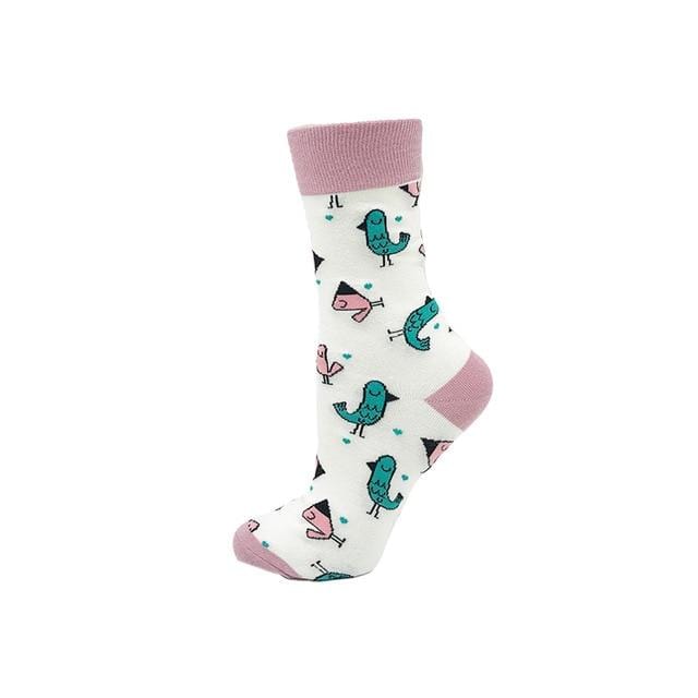 Yeadu New Harajuku Cotton Women's Socks Cute Soft Novelty Kawaii Funny Dog Cat Watermelon Bee Flamingo Sock for Girl Gift