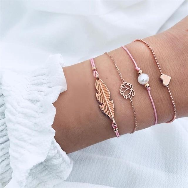 Fashion gold bracelet women and bracelets 2019 ladies boho circle knot adjustable bracelet female fashion jewelry Drop shipping