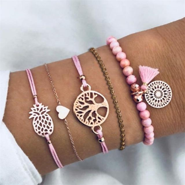 Fashion gold bracelet women and bracelets 2019 ladies boho circle knot adjustable bracelet female fashion jewelry Drop shipping