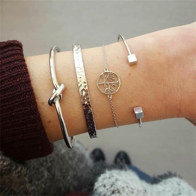 Fashion gold bracelet women and bracelets 2019 ladies boho circle knot adjustable bracelet female fashion jewelry Drop shipping