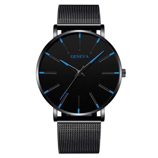 High-end watch minimalist men's fashion ultra-thin watch simple men's business stainless steel mesh quartz watch Relogio Masculi