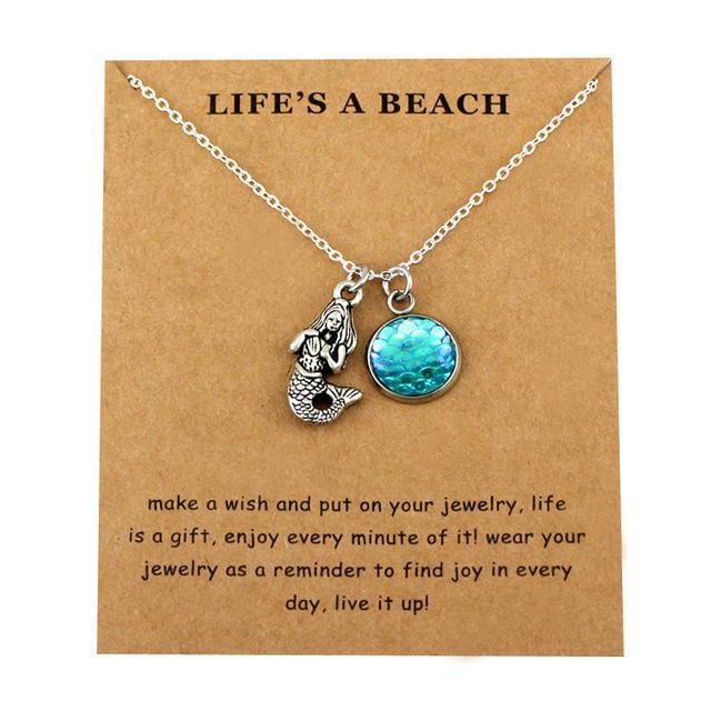 Honeycomb Bee Necklaces Waves Beach Sea Turtle Tortoise Pendants Women Men Girl Unisex Trendy Fashion Jewelry Christmas Gift