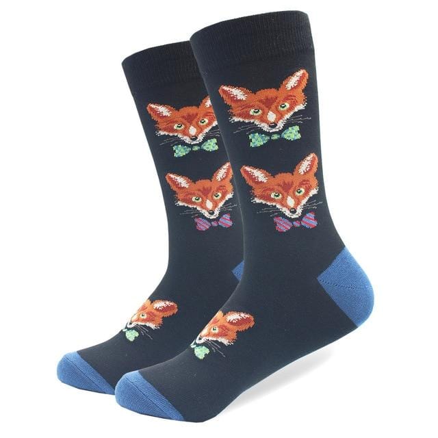 High Quality Combed Cotton Socks Animal Pattern Long Tube Funny Happy Men Socks Novelty Skateboard Crew Casual Crazy Socks