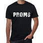 Proms Mens Retro T Shirt Black Birthday Gift 00553 - Black / Xs - Casual