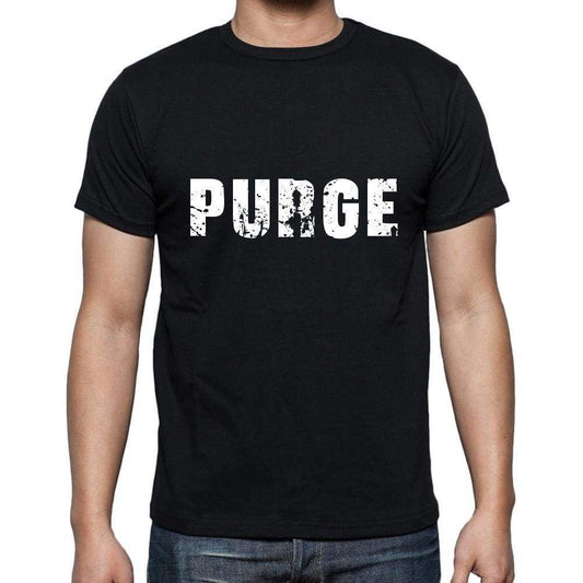 purge <span>Men's</span> <span>Short Sleeve</span> <span>Round Neck</span> T-shirt , 5 letters Black , word 00006 - ULTRABASIC