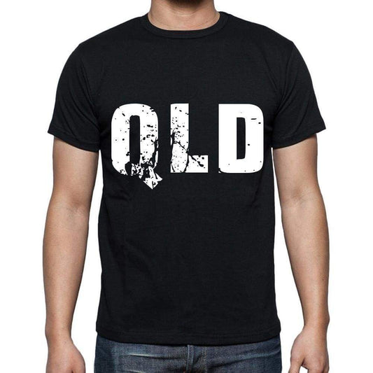 Qld Men T Shirts Short Sleeve T Shirts Men Tee Shirts For Men Cotton Black 3 Letters - Casual