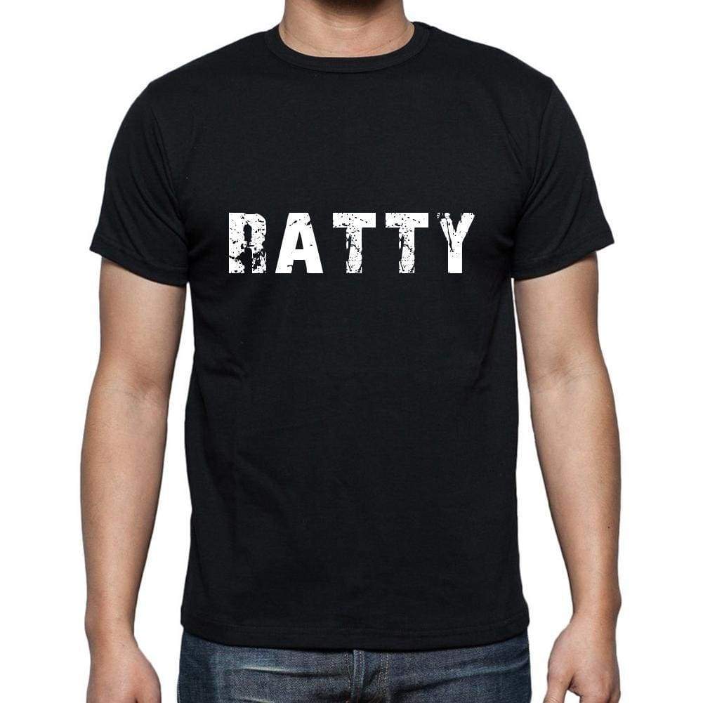 Ratty Mens Short Sleeve Round Neck T-Shirt 5 Letters Black Word 00006 - Casual