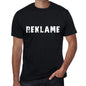 Reklame Mens T Shirt Black Birthday Gift 00548 - Black / Xs - Casual