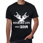 Rocking Life Since 2014 Mens T-Shirt Black Birthday Gift 00419 - Black / Xs - Casual