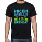 Rockin&rollin 13 Black Mens Short Sleeve Round Neck T-Shirt Gift T-Shirt 00340 - Black / S - Casual