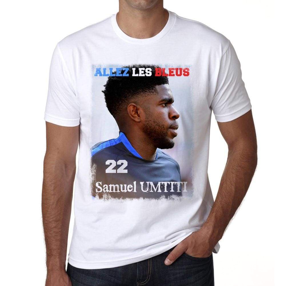 Samuel Umtiti France Les Bleus T-Shirt Euro 2016 Tshirt Mens White Tee 100% Cotton 00184
