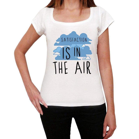 Satisfaction In The Air White Womens Short Sleeve Round Neck T-Shirt Gift T-Shirt 00302 - White / Xs - Casual