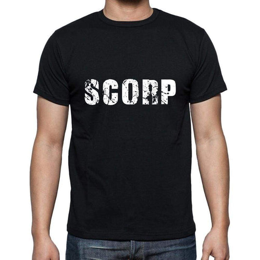 scorp <span>Men's</span> <span>Short Sleeve</span> <span>Round Neck</span> T-shirt , 5 letters Black , word 00006 - ULTRABASIC