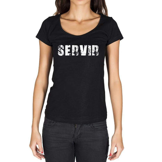 Servir French Dictionary Womens Short Sleeve Round Neck T-Shirt 00010 - Casual