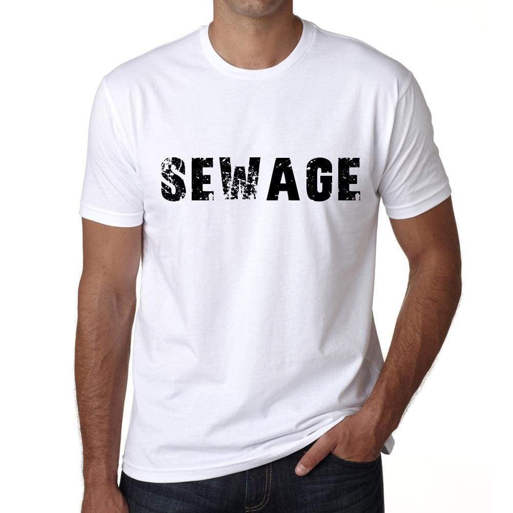 Sewage Mens T Shirt White Birthday Gift 00552 - White / Xs - Casual