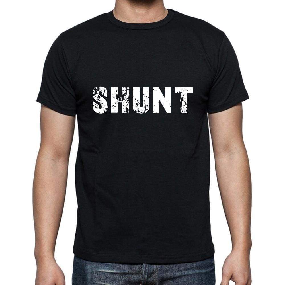 Shunt Mens Short Sleeve Round Neck T-Shirt 5 Letters Black Word 00006 - Casual
