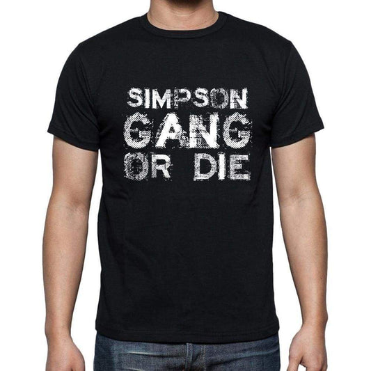 Simpson Family Gang Tshirt Mens Tshirt Black Tshirt Gift T-Shirt 00033 - Black / S - Casual