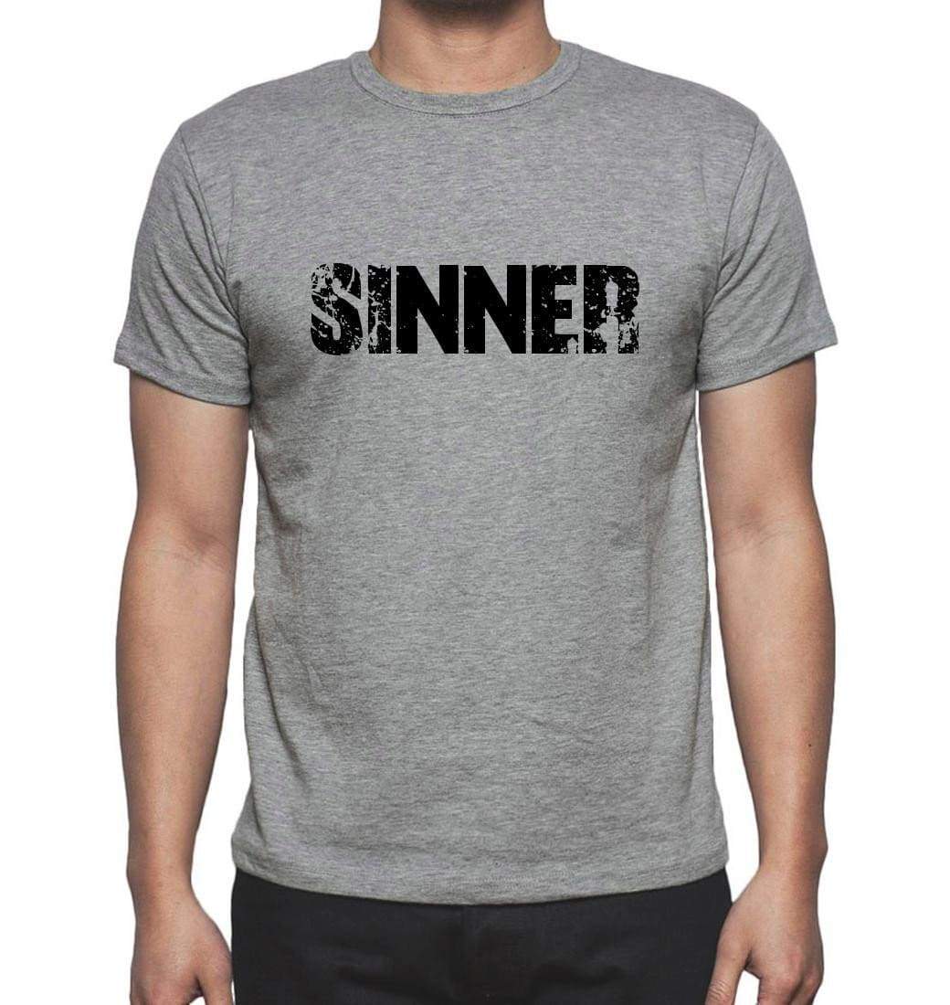 Sinner Grey Mens Short Sleeve Round Neck T-Shirt 00018 - Grey / S - Casual