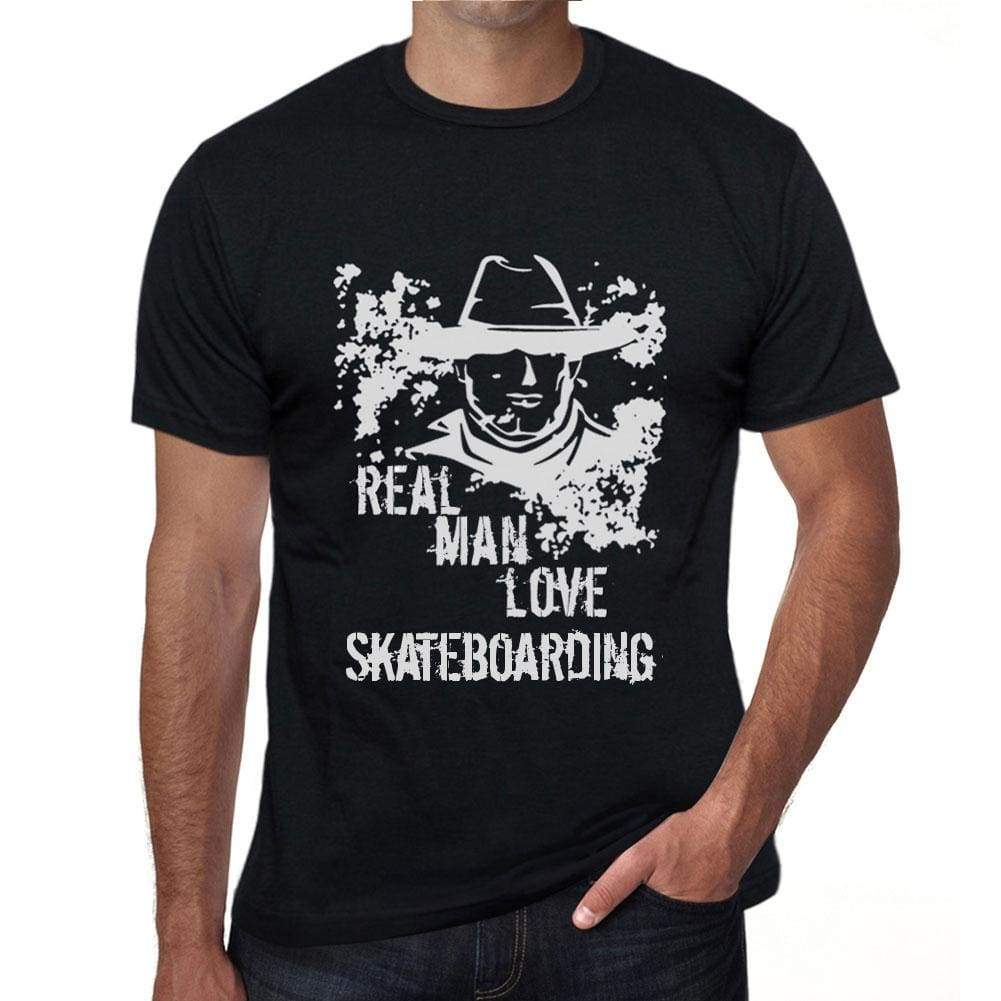 Skateboarding Real Men Love Skateboarding Mens T Shirt Black Birthday Gift 00538 - Black / Xs - Casual