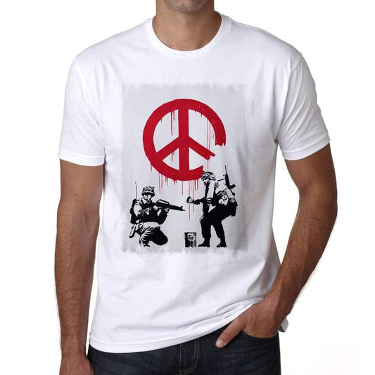 Soldiers Of Peace Mens Tee White 100% Cotton 00164
