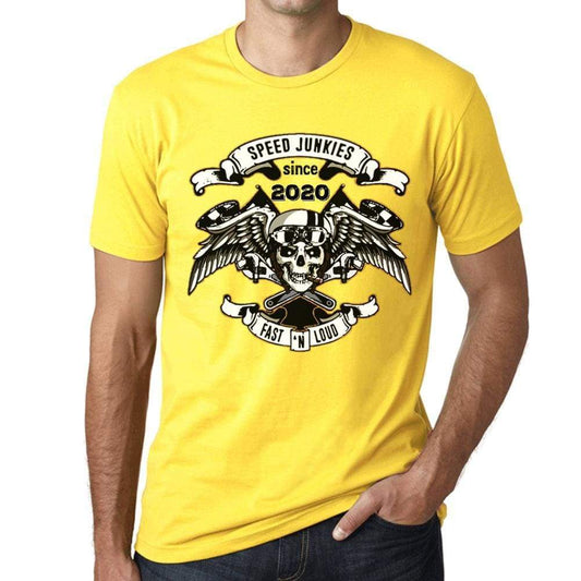 Speed Junkies Since 2020 Mens T-Shirt Yellow Birthday Gift 00465 - Yellow / Xs - Casual