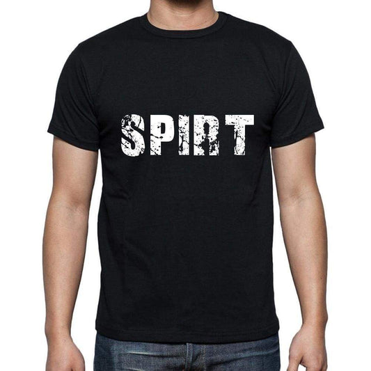 Spirt Mens Short Sleeve Round Neck T-Shirt 5 Letters Black Word 00006 - Casual