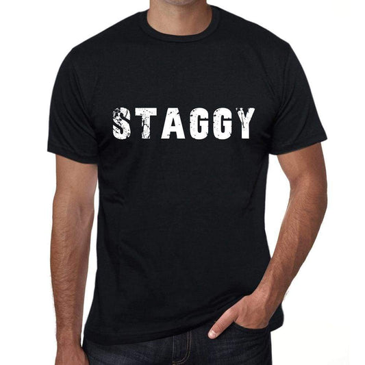 Staggy Mens Vintage T Shirt Black Birthday Gift 00554 - Black / Xs - Casual