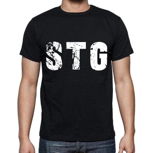 Stg Men T Shirts Short Sleeve T Shirts Men Tee Shirts For Men Cotton Black 3 Letters - Casual