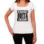 Straight Outta Calgary Womens Short Sleeve Round Neck T-Shirt 00026 - White / Xs - Casual