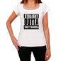 Straight Outta Chattanooga Womens Short Sleeve Round Neck T-Shirt 00026 - White / Xs - Casual