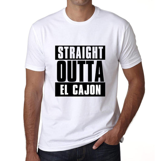 Straight Outta El Cajon Mens Short Sleeve Round Neck T-Shirt 00027 - White / S - Casual