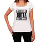 Straight Outta Gastonia Womens Short Sleeve Round Neck T-Shirt 00026 - White / Xs - Casual