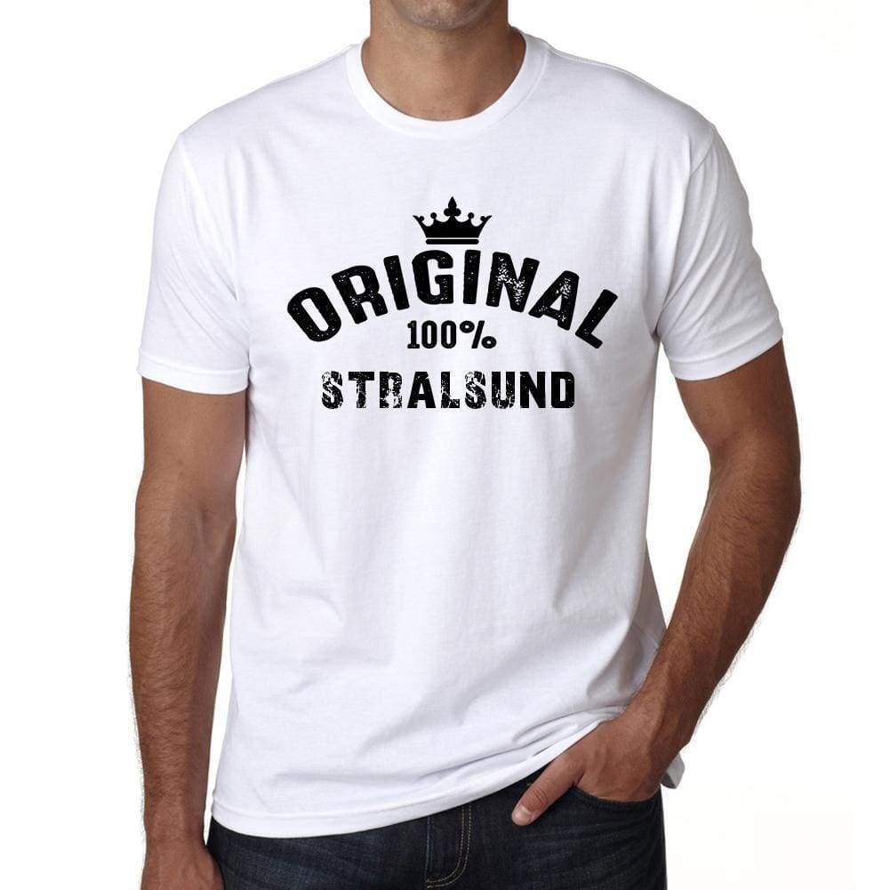 Stralsund 100% German City White Mens Short Sleeve Round Neck T-Shirt 00001 - Casual
