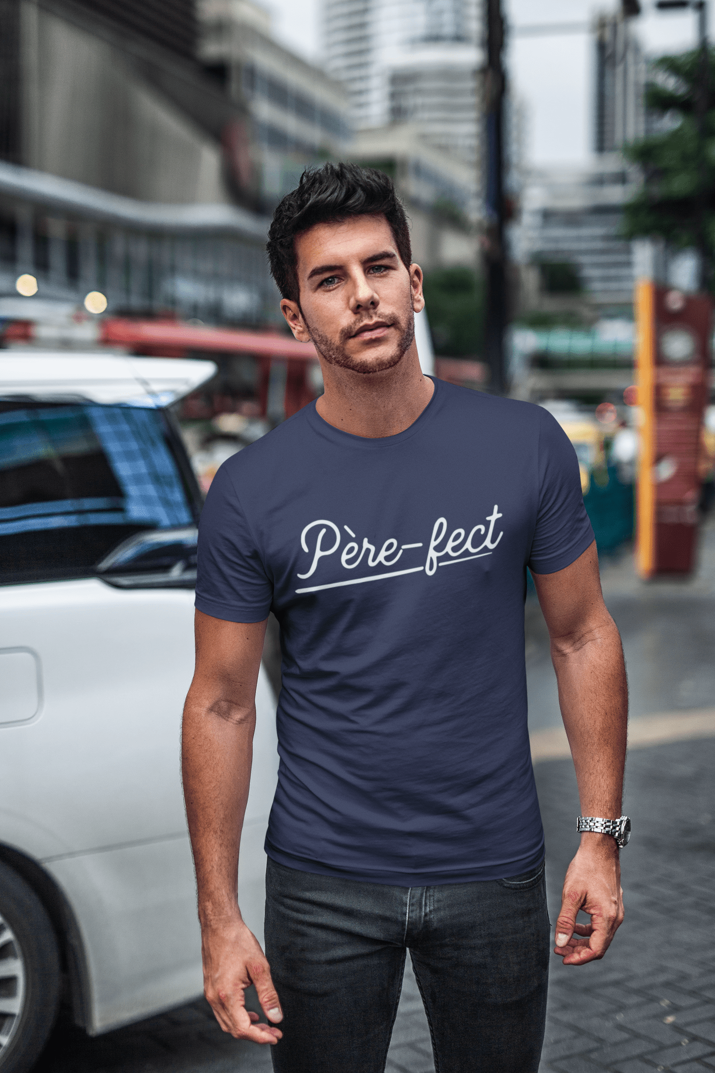 Ultrabasic - Père-FECT Papa T-Shirt Parfait Unisex Tee Denim