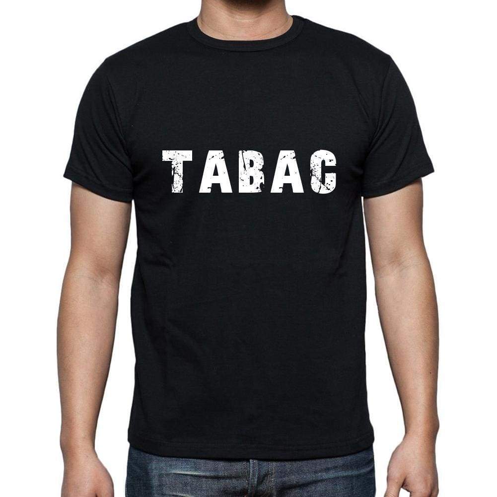 Tabac Mens Short Sleeve Round Neck T-Shirt 5 Letters Black Word 00006 - Casual