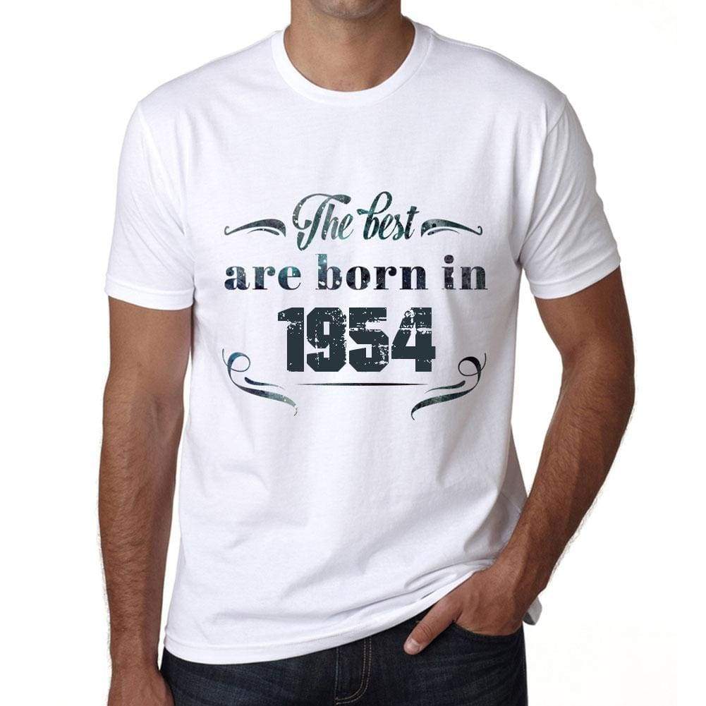 The Best Are Born In 1954 Mens T-Shirt White Birthday Gift 00398 - White / Xs - Casual