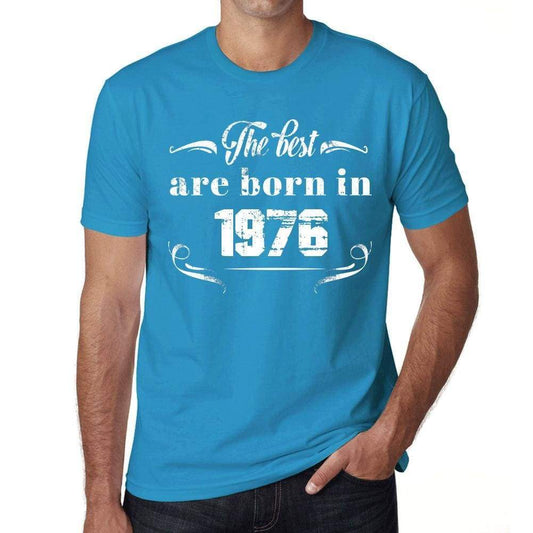 The Best Are Born In 1976 Mens T-Shirt Blue Birthday Gift 00399 - Blue / Xs - Casual