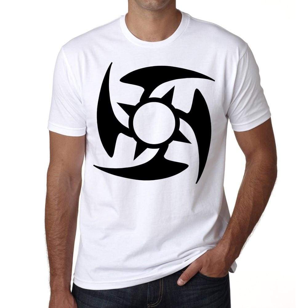 Tribal Star Tattoo Mens White Tee 100% Cotton 00162