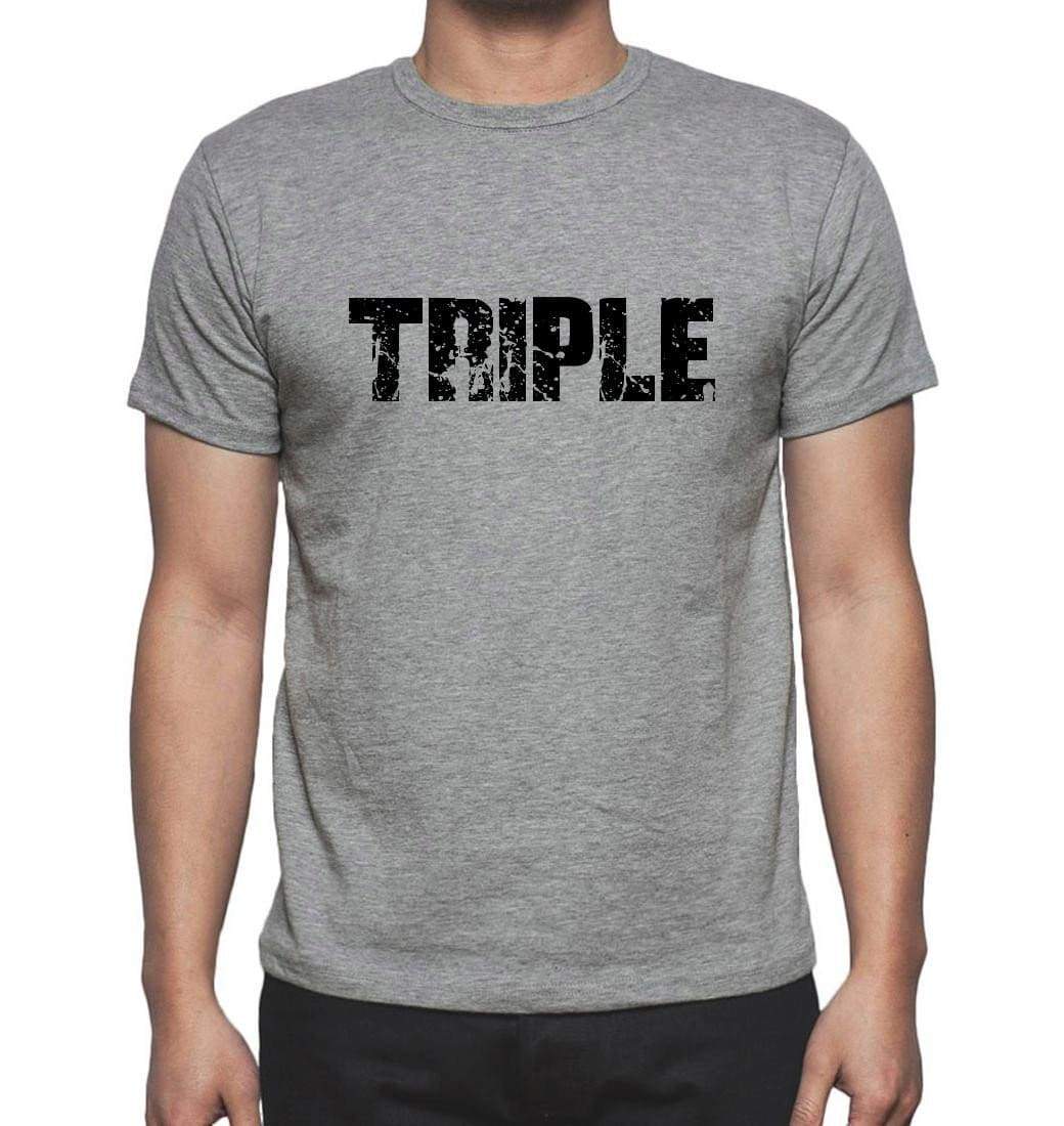 Triple Grey Mens Short Sleeve Round Neck T-Shirt 00018 - Grey / S - Casual
