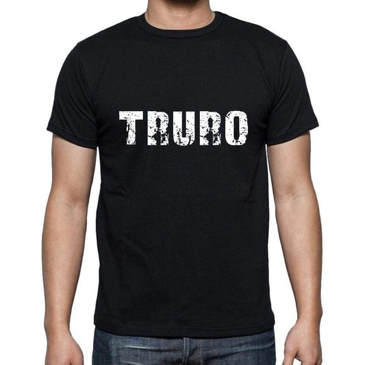 Truro Mens Short Sleeve Round Neck T-Shirt 5 Letters Black Word 00006 - Casual