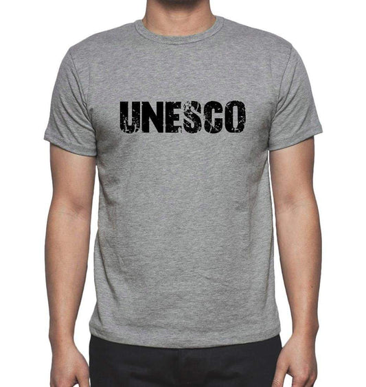 Unesco Grey Mens Short Sleeve Round Neck T-Shirt 00018 - Grey / S - Casual