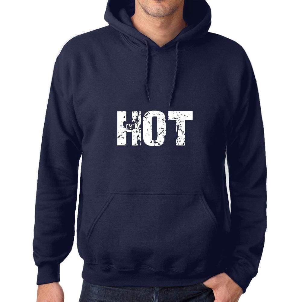 Unisex Printed Graphic Cotton Hoodie Popular Words Hot French Navy - French Navy / Xs / Cotton - Hoodies