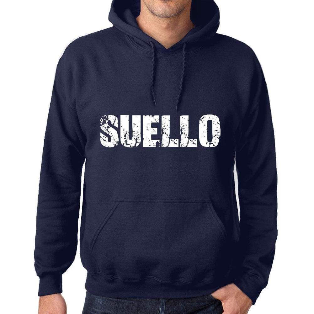 Unisex Printed Graphic Cotton Hoodie Popular Words Suello French Navy - French Navy / Xs / Cotton - Hoodies