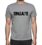 Unsafe Grey Mens Short Sleeve Round Neck T-Shirt 00018 - Grey / S - Casual
