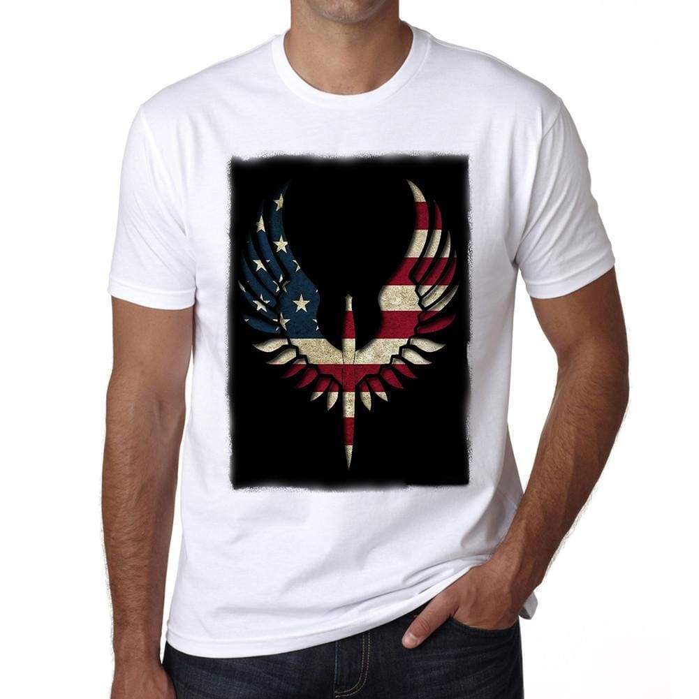 Usa Mens Short Sleeve Round Neck T-Shirt